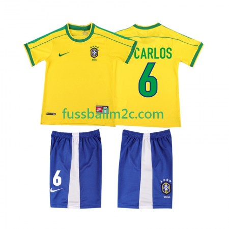 Fußballtrikots Brasilien Roberto Carlos 6 Retro Kinder Heim Trikotsatz 1998 Fußballtrikots Brasilien Roberto Carlos 6 Retro Kinder Heim Trikotsatz 1998